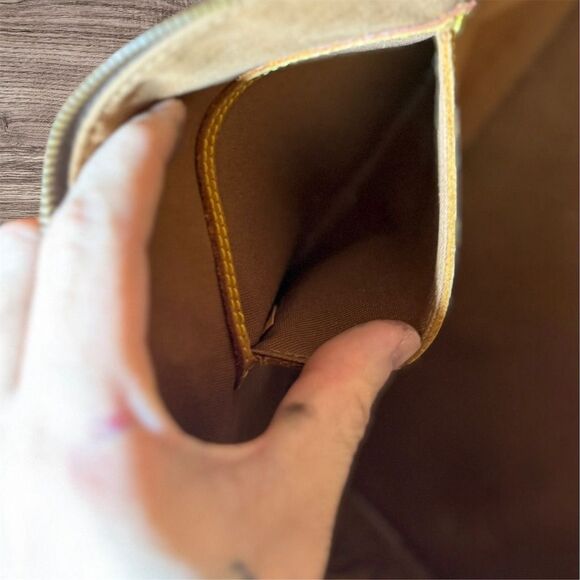 Louis Vuitton Alma Monogram Canvas Satchel Handbag Brown Medium Vintage - Picture 10 of 13